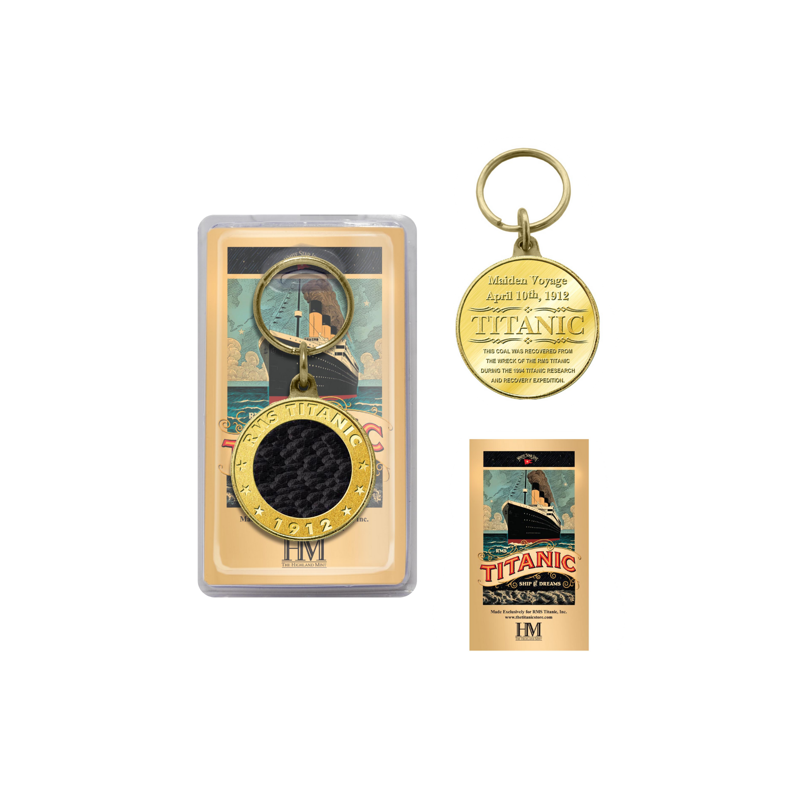 Titanic Keepsake Coal Keyring