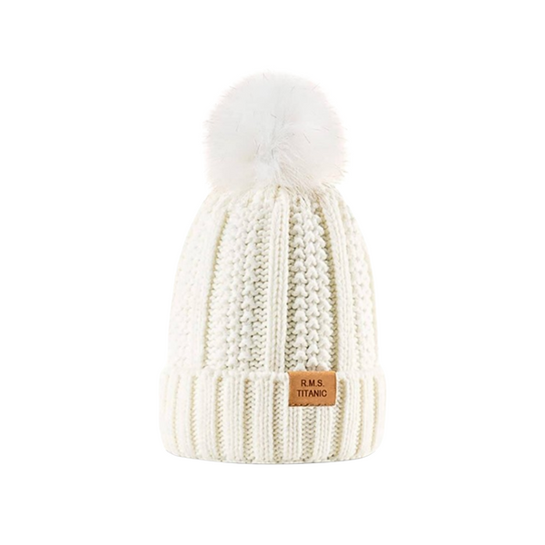 Titanic White Knit Pom-Pom Beanie – RMS Titanic Inc display picture 1