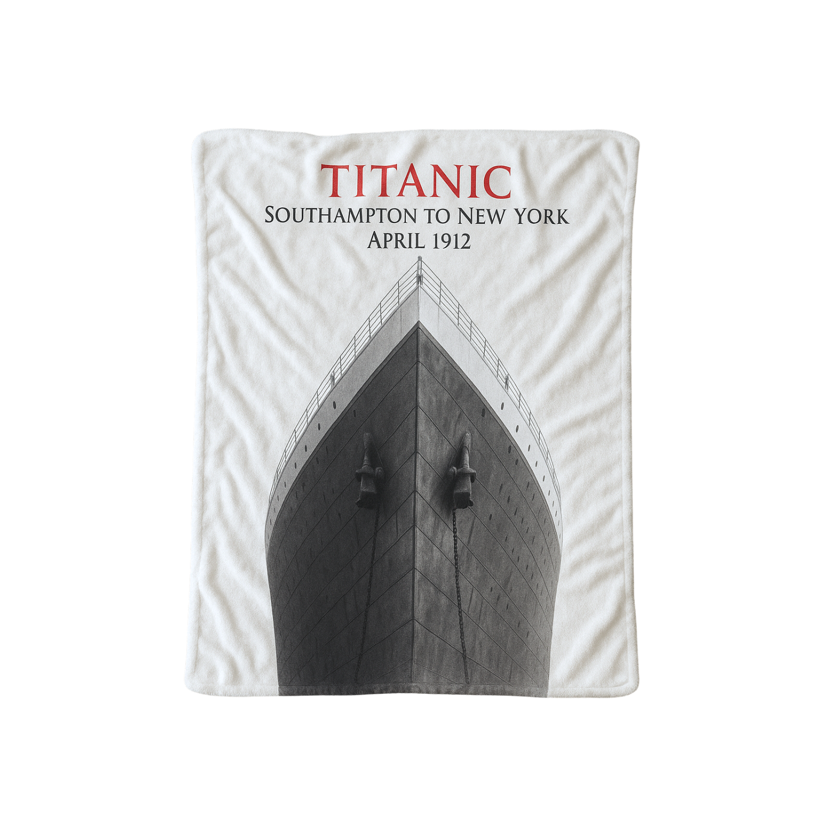 Plush Blanket Titanic Boat