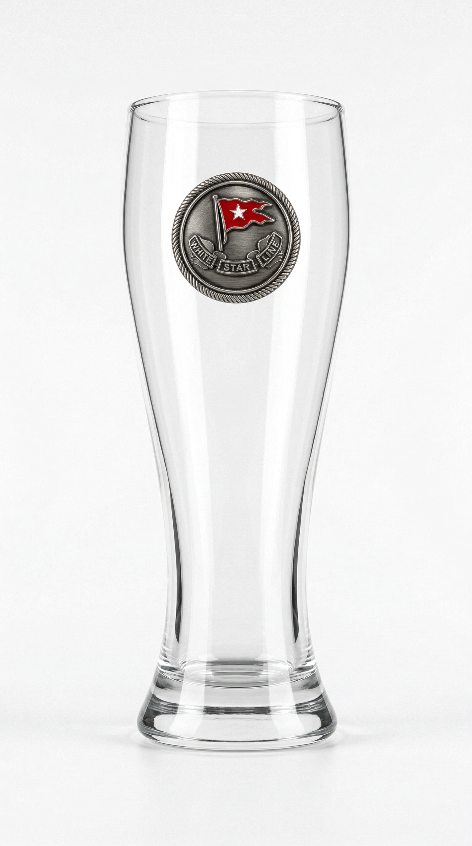 White Star Line Beer Glass – Silver & Red Flag Edition