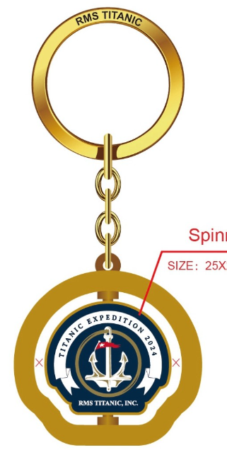 Expedition Spinner 2024  Shiny gold Keychain-