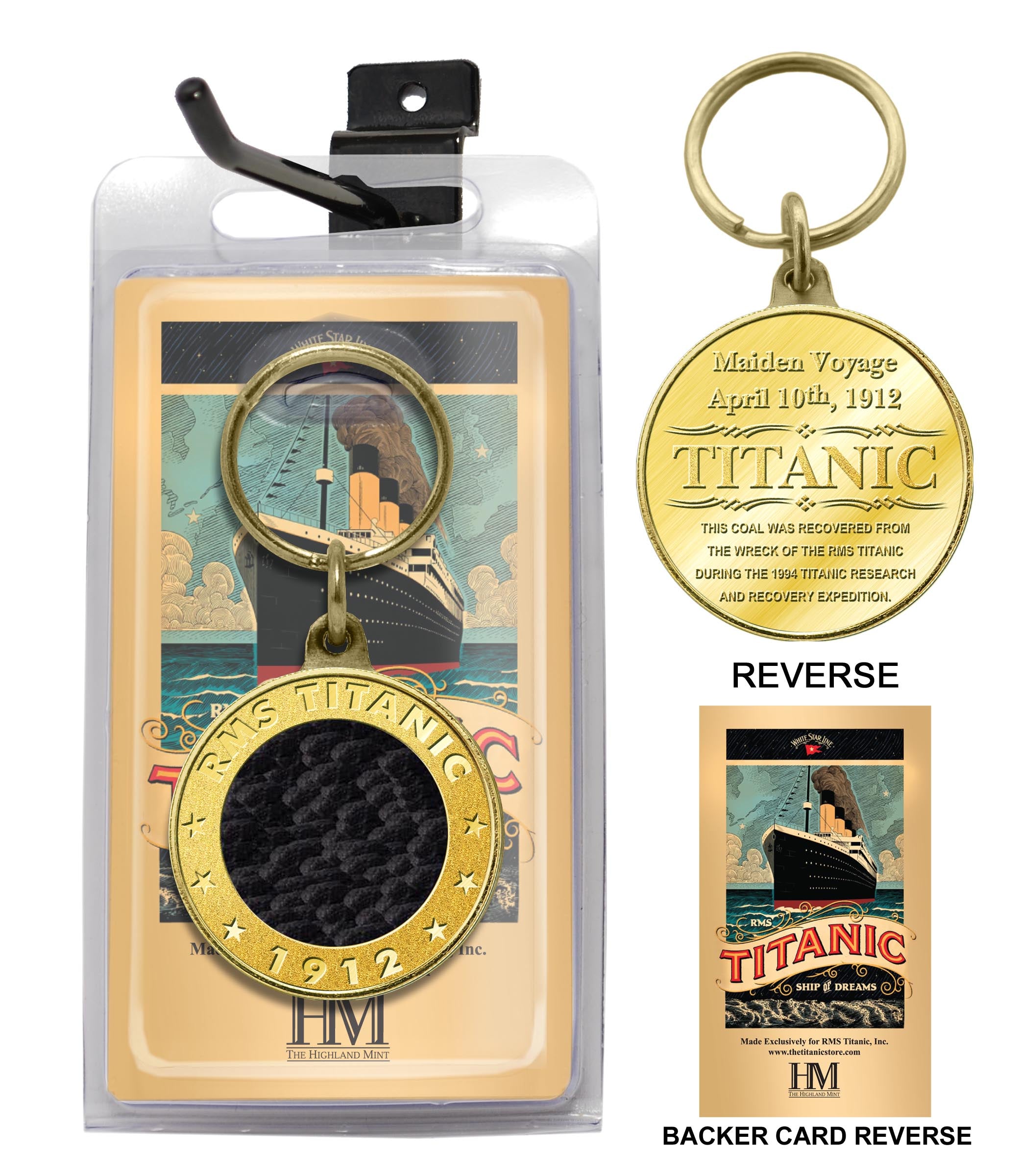 Titanic Keepsake Coal Keyring
