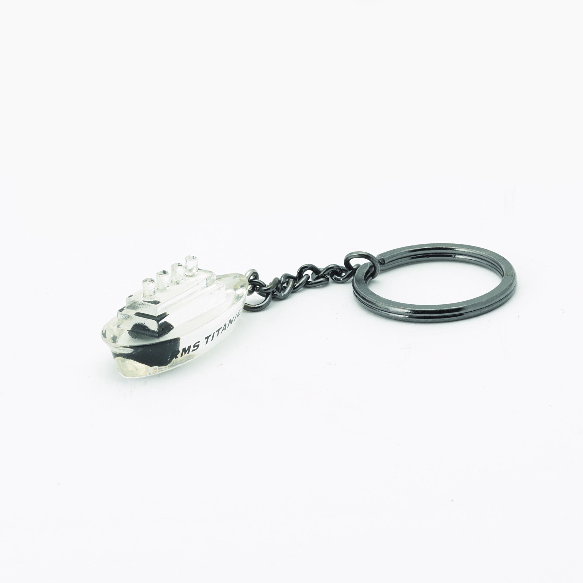 Ship-Shape Titanic Keyring with Authentic Coal