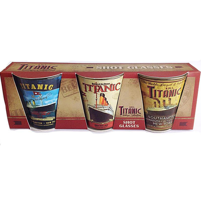 Titanic Trio Shot Glass Set